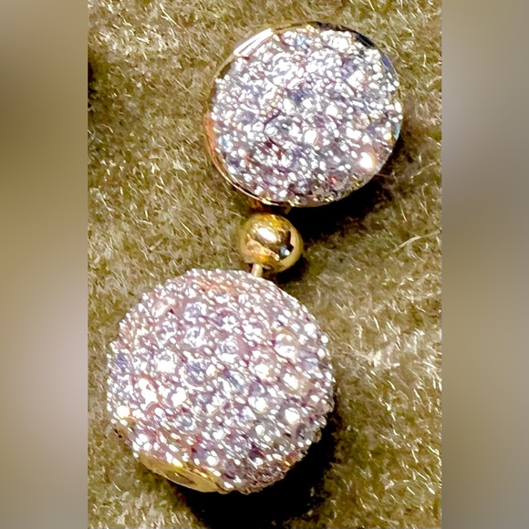 SWAROVSKI SIGNED CRYSTAL PAVE DROP EARRINGS - Picture 4 of 4